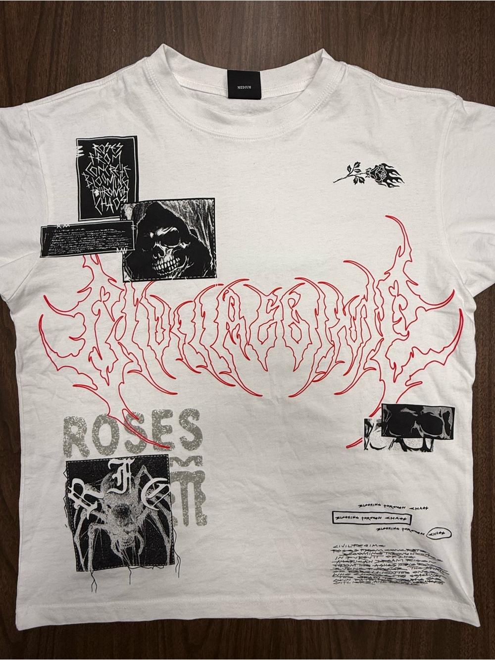 Civil Regime “It’s Our Time” White Short Sleeve Mens T-Shirt Size Medium Rare! - Picture 4 of 10